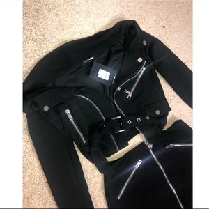 Black Two-piece Skirt set.